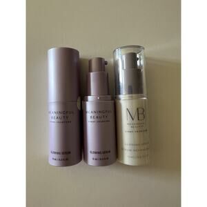 Meaningful Beauty Glowing Serum Cindy Crawford .5oz - Lot Of 3 - 1.5 Oz
